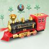 Hot Bee Train Set - Train Toys for Boys with Smokes, Lights and Sound, Toy Train Set for Under Christmas Tree, Toddler Model Trains for 3 4 5 6 7 8+ Years Old Kids Christmas Toys Gifts view 2