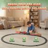 Hot Bee Train Set - Train Toys for Boys with Smokes, Lights and Sound, Toy Train Set for Under Christmas Tree, Toddler Model Trains for 3 4 5 6 7 8+ Years Old Kids Christmas Toys Gifts view 3