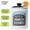 Cottage Creek Jars - Ashes of Problem Customers Ceramic Jar with Lid - Home Decor & Coin Bank, for Women & Men, Storage Container for Kitchen, Bedroom, Office, Piggy Bank for Adults view 3
