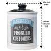 Cottage Creek Jars - Ashes of Problem Customers Ceramic Jar with Lid - Home Decor & Coin Bank, for Women & Men, Storage Container for Kitchen, Bedroom, Office, Piggy Bank for Adults view 4