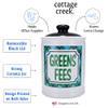 Cottage Creek Greens Fees Ceramic Piggy Bank for Adults - White Kiln-Fired Money Bank with Lid - 6" Tall Savings Jar for Golfers - Funny Golf Themed Gifts for Men & Women, Dad, & Golf Lovers view 3