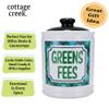 Cottage Creek Greens Fees Ceramic Piggy Bank for Adults - White Kiln-Fired Money Bank with Lid - 6" Tall Savings Jar for Golfers - Funny Golf Themed Gifts for Men & Women, Dad, & Golf Lovers view 4