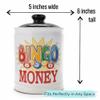 Cottage Creek Bingo Money Jar for Adults  6" Ceramic Piggy Bank & Funny Coin Jar for Bingo Lovers, White Elephant Gifts, and Home Dcor  Durable, Fun & Perfectly Gift-Boxed for Men & Women view 4