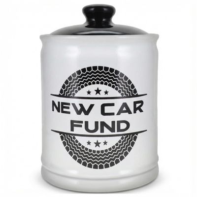 Cottage Creek Jars | New Car Fund Piggy Bank | Car Accessories Ceramic Jar for Office & Home Decor | Gifts for Men, Dad, Teens, Women, Friends, Men Gifts for Father's Day
