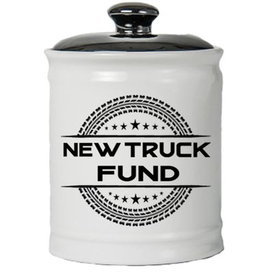 Cottage Creek Jars - New Truck Fund Piggy Bank, 6" Ceramic Truck Savings Bank, Truck Gifts for Men, Dad, Boyfriend, Guys - Truck Accessories for Home & Office Decor
