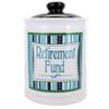 Cottage Creek Retirement Fund Ceramic Piggy Bank, 6" Colorful Storage Containers with Lid, Cute Money Jar and Bank for Women and Men, Novelty Retirement Gifts view 1