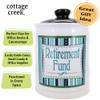 Cottage Creek Retirement Fund Ceramic Piggy Bank, 6" Colorful Storage Containers with Lid, Cute Money Jar and Bank for Women and Men, Novelty Retirement Gifts view 3