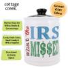 Cottage Creek Jars - 6" Ceramic What The IRS Missed Piggy Bank, Funny Financial Planner Gifts, Office & Home Decor Storage Containers, Gifts for Women, Men, Coworkers view 3