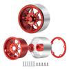 QUE-T 2.2 inch Beadlock Wheel Rims for 1:10 RC AXIAL Wraith RR10 SCX10 II TRX4 Crawler Car,4pcs/Set (Bright Red) view 3
