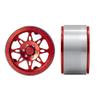 QUE-T 2.2 inch Beadlock Wheel Rims for 1:10 RC AXIAL Wraith RR10 SCX10 II TRX4 Crawler Car,4pcs/Set (Bright Red) view 4