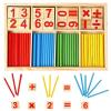 KUTOI Counting Number Blocks and Sticks | Montessori Toys for Kids Learning| Homeschool Supplies for Math manipulatives | Toddlers Educational Wooden rods with Storage Tray view 1
