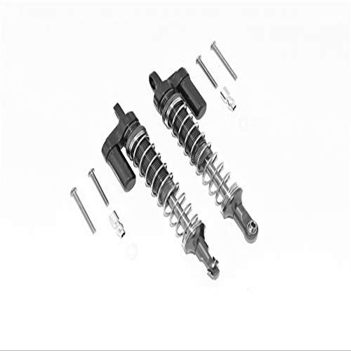 Axial Capra 1.9 Unlimited Trail Buggy Upgrade Parts Aluminum Front Or Rear L-Shape Piggy Back Spring Dampers 100mm - 2Pc Set Gray Silver