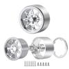 QUE-T 2.2 inch Beadlock Wheel Rims for 1:10 RC AXIAL Wraith RR10 SCX10 II TRX4 Crawler Car,4pcs/Set (Bright Silver) view 3