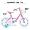 JOYSTAR 18" Kids Bike for 5-8 Year Old Girls Toddler Bike Pink view 2