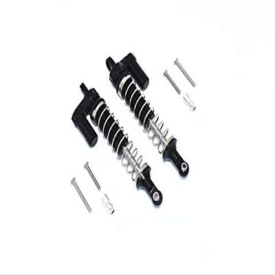 Axial Capra 1.9 Unlimited Trail Buggy Upgrade Parts Aluminum Front Or Rear L-Shape Piggy Back Spring Dampers 100mm - 2Pc Set Black