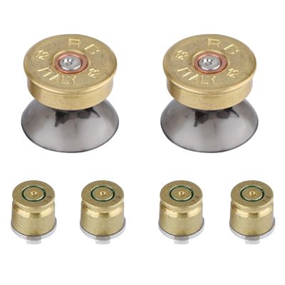 ASHATA Buttons for One Controller, 6Pcs Gold Metal Buttons & Thumbstick Mod Kit for Controller, for Controller