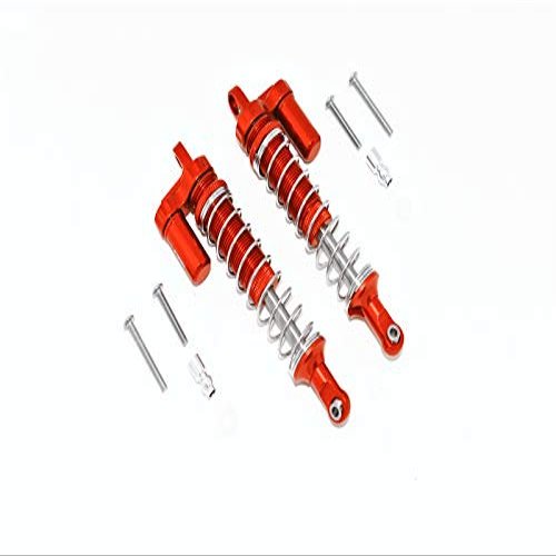 Axial Capra 1.9 Unlimited Trail Buggy Upgrade Parts Aluminum Front Or Rear L-Shape Piggy Back Spring Dampers 100mm - 2Pc Set Orange