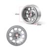 QUE-T Metal 1.9" Beadlock Wheel Rims Hubs for 1:10 AXIAL SCX10 TRX-4 D90 RC Car, Pack of 4 (Matte Silver) view 2