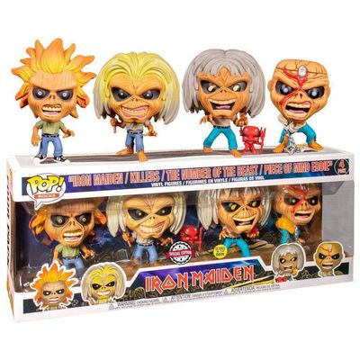 Original S.W.A.T. 4 figuras Iron Maiden Eddie Glow in The Dark Exclusive