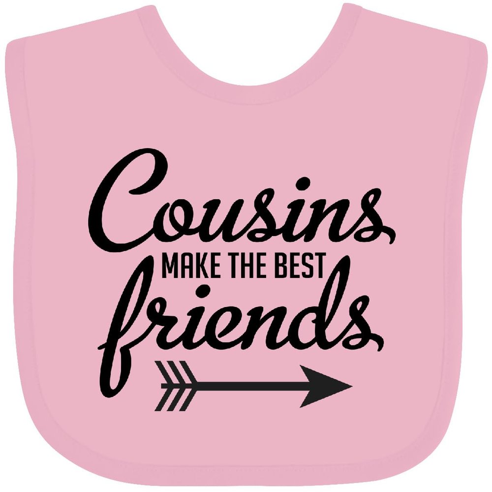 inktastic Cousins Make the Best Friends with Arrow Baby Bib Pink 2938e