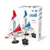 PLAYSTEAM Voyager 280 RC Controlled Wind Powered Sailboat in Red - 17.5" Tall view 1