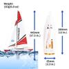 PLAYSTEAM Voyager 280 RC Controlled Wind Powered Sailboat in Red - 17.5" Tall view 4