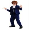 Kid's Deluxe Li'l 60's Swinger Costume, Boy's Blue Groovy Halloween Costume view 2