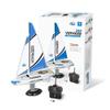 PLAYSTEAM Voyager 280 RC Controlled Wind Powered Sailboat in Blue -17.5" Tall view 1