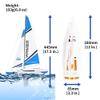 PLAYSTEAM Voyager 280 RC Controlled Wind Powered Sailboat in Blue -17.5" Tall view 4