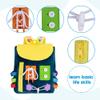 Busy Board - Toddler Backpack with Buckles and Learning Activity Toys - Develop Fine Motor Skills and Basic Life Skills - Learn to Tie Shoes - Children's Travel Toy view 3