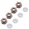 4Pack ShareGoo 12mm to 17mm Metal Wheel Hex Adapter Drive Hub Compatible with Tamiya Axial Traxxas HPI Himoto HSP Losi Kyosho RC 1/10 On-Road Car Buggy Truck Tires (Titanium) view 1