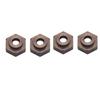 4Pack ShareGoo 12mm to 17mm Metal Wheel Hex Adapter Drive Hub Compatible with Tamiya Axial Traxxas HPI Himoto HSP Losi Kyosho RC 1/10 On-Road Car Buggy Truck Tires (Titanium) view 3