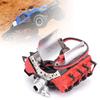 RC Simulation Engine,V8 1/10 RC Simulation Engine Cover Cooler Motor Fan Universal Accessory for /scx10/scx10II(Red) view 2
