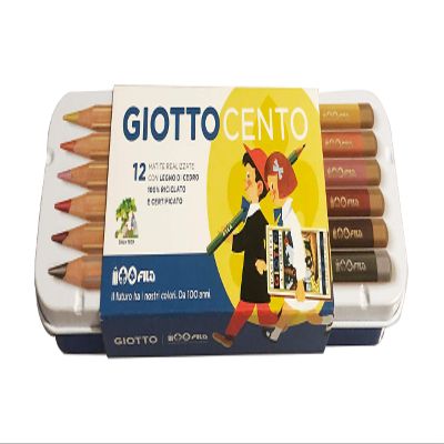GIOTTO 100 Wooden Colouring Pencils Limited Edition 100 Years Range 12 Units Pack of 1