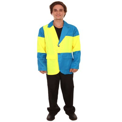 Adult Men Sweden Flag Jacket Small (Small, Multi)