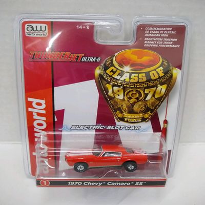 Auto World SC350 1970 Chevy Camaro SS HO Scale Electric Slot Car - Orange