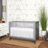Evolur Acrylic Millennium 4-in-1 Convertible Full-Size Baby Crib in Brush Pebble Grey, GreenGuard Gold & JPMA, Modern Design, Clear Acrylic Slats, Converts to Toddler & Day Bed, 3 Mattress Heights view 2