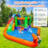 Inflatable Water Slide Spin Combo Jumper Bounce House with Large Slide, Bounce Area, Climbing Wall, Splash Pool, Water Cannon, Basketball Rim, Blower for Backyard Party view 2