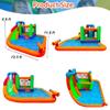 Inflatable Water Slide Spin Combo Jumper Bounce House with Large Slide, Bounce Area, Climbing Wall, Splash Pool, Water Cannon, Basketball Rim, Blower for Backyard Party view 3