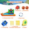 Inflatable Water Slide Spin Combo Jumper Bounce House with Large Slide, Bounce Area, Climbing Wall, Splash Pool, Water Cannon, Basketball Rim, Blower for Backyard Party view 4