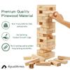 ApudArmis 54 PCS Tumble Timber Set [Up to 3.2FT], Pine Wooden Tumble Tower Game with Dice and Scoreboard Set - Classic Block Stacking Board Game for Teens Adults view 2