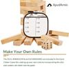 ApudArmis 54 PCS Tumble Timber Set [Up to 3.2FT], Pine Wooden Tumble Tower Game with Dice and Scoreboard Set - Classic Block Stacking Board Game for Teens Adults view 3
