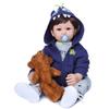 24inch 60cm Reborn Toddler Dolls Real Looking Soft Silicone Head Cloth Weighted Body Realistic Dinosour Toys Present view 1