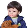 24inch 60cm Reborn Toddler Dolls Real Looking Soft Silicone Head Cloth Weighted Body Realistic Dinosour Toys Present view 3