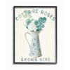 Stupell Industries Country Roses in Milk Tin Off-White Blue Yellow Painting, Designed by Danhui NAI Wall Art, 11 x 14, Black Framed view 1
