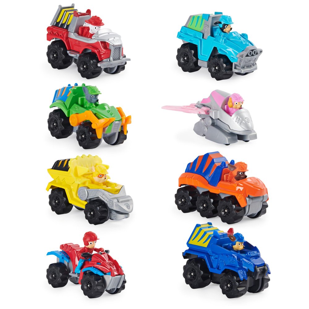 Paw Patrol, True Metal Dino Rescue Gift Pack of 8 Collectible Die-Cast Vehicles, 1:55 Scale