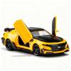 BDTCTK Camaro Bumblebee Car Model Toy 1/32 Zinc Alloy Casting Pull Back Car Sound and Light Toys for Kids Boy Girl Gift (Yellow) view 1