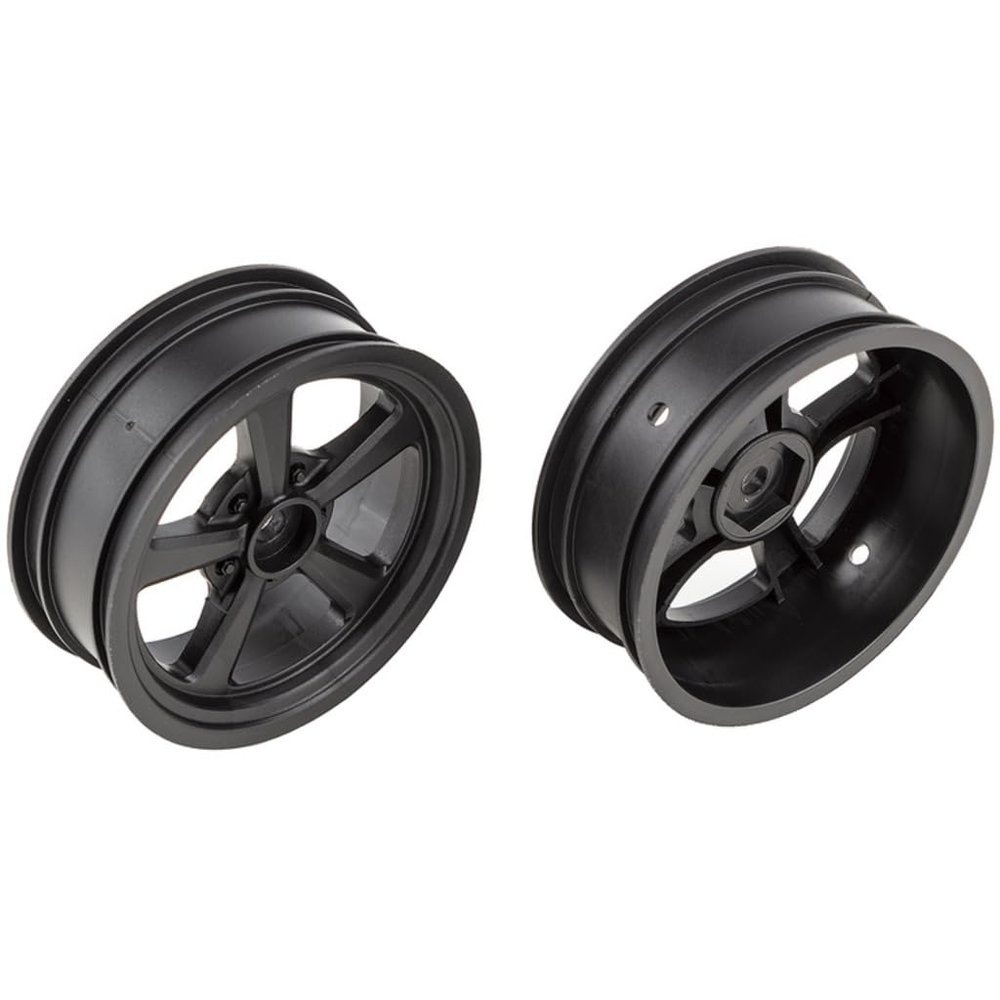 Team Associated Drag Front Wheels, Black (2): DR10, ASC71079