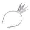 Kaerm Kids Girls Tiara Hair Hoop Headwear Birthday Party Wedding Hair Accessories Daily Wear Silver One Size view 3