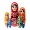 Golden Cockerel Rainbow Matryoshka 7pc./8" Russian Nesting Doll Winter Floral Babushka Full Colors of The Rainbow view 1